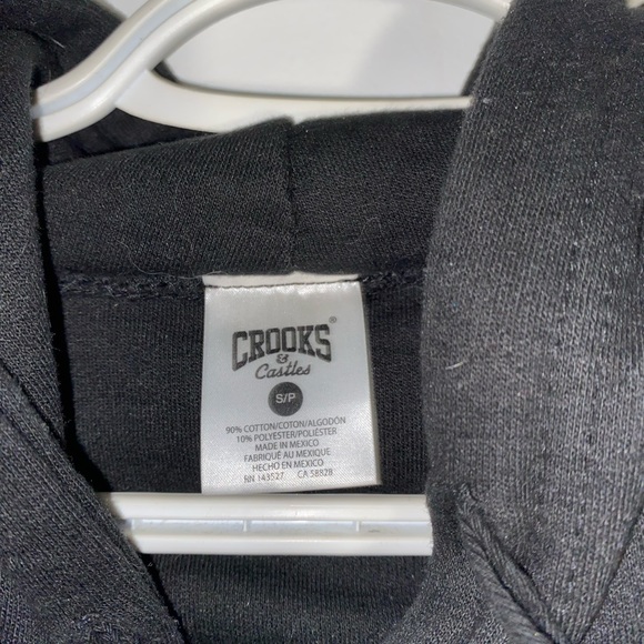 Woman’s Black Crooks & Castles Hoodie - Picture 2 of 2